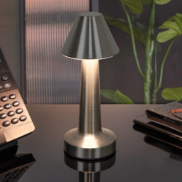 Global Gizmos Silver Rechargeable LED Table Lamp - Wilko - thumbnail 4