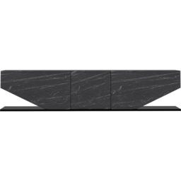 Decorotika Pearl 3 Door 2 Shelf Black and Bendire Modern TV Unit - Size: 40 x 180 x 30cm - Multi - Wilko - thumbnail 3