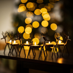 Marco Paul Reindeer Candle Holder 6 Pack - Size: 5.5 x 5.5 x 2cm - Brown - Wilko - thumbnail 5