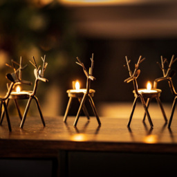 Marco Paul Reindeer Candle Holder 6 Pack - Size: 5.5 x 5.5 x 2cm - Brown - Wilko - thumbnail 4