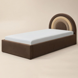 Flair Ava Single Brown Velvet Lift-Up Ottoman Bed - Wilko - thumbnail 3