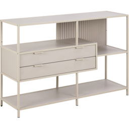 Florence Seaford 2 Drawer 3 Shelf Grey Display Unit - Size: 78 x 114 x 35cm - Furniture To Go - Wilko - thumbnail 7