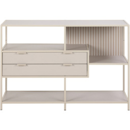 Florence Seaford 2 Drawer 3 Shelf Grey Display Unit - Size: 78 x 114 x 35cm - Furniture To Go - Wilko - thumbnail 3