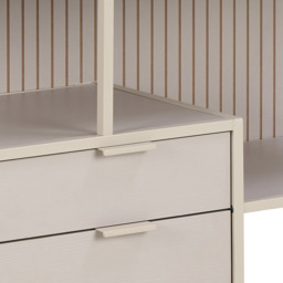Florence Seaford 2 Drawer 3 Shelf Grey Display Unit - Size: 78 x 114 x 35cm - Furniture To Go - Wilko - thumbnail 6
