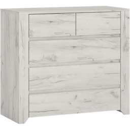 Florence Angel 5 Drawer Chest of Drawers - White - Furniture to Go - Wilko - thumbnail 3