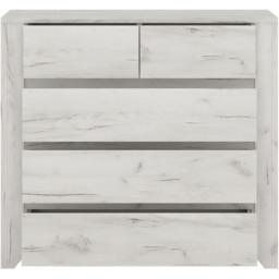 Florence Angel 5 Drawer Chest of Drawers - White - Furniture to Go - Wilko - thumbnail 5