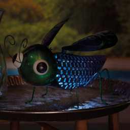 Luxform Solar Powered Dragonfly Garden Ornament - Size: 21 x 23 x 43cm - Multi - Wilko - thumbnail 3