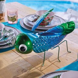 Luxform Solar Powered Dragonfly Garden Ornament - Size: 21 x 23 x 43cm - Multi - Wilko - thumbnail 4
