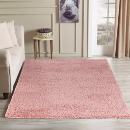 Desire Rugs Oxford Baby Pink Plain Shaggy Rug 80 x 150cm - Babypink - Wilko - thumbnail 3