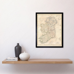Wee Blue Coo Vintage 1799 Clement Cruttwell Ireland Map Framed Wall Art Print 30 x 41cm - Size: 43.3 x 33.3 x 1.5cm - Cream - Wilko - thumbnail 3