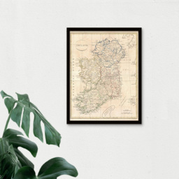 Wee Blue Coo Vintage 1799 Clement Cruttwell Ireland Map Framed Wall Art Print 30 x 41cm - Size: 43.3 x 33.3 x 1.5cm - Cream - Wilko - thumbnail 4
