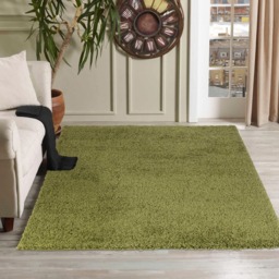 Desire Rugs Oxford Green Plain Shaggy Rug 120 x 170cm - Wilko - thumbnail 3