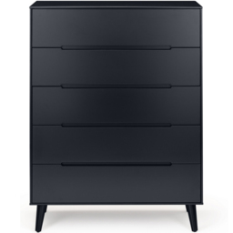 Julian Bowen Alicia 5 Drawer Matt Anthracite Chest of Drawers - Black - Wilko - thumbnail 4