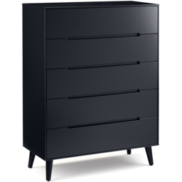 Julian Bowen Alicia 5 Drawer Matt Anthracite Chest of Drawers - Black - Wilko - thumbnail 3