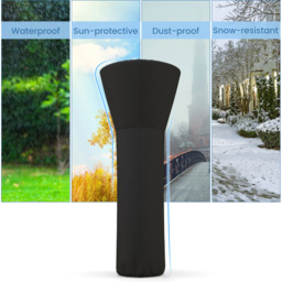 Costway Black Outdoor Patio Heater Cover with Zipper - Size: 36 x 25 x 6cm - Wilko - thumbnail 7