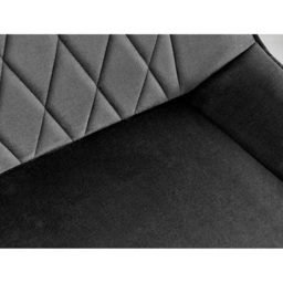 Furniturebox Cesano Set of 2 Black Velvet Dining Chair - Wilko - thumbnail 7