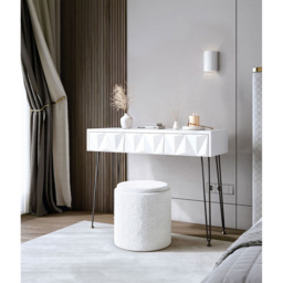 CARME Home Claudia White and Black Dressing Table - Size: 29 x 51.5 x 114cm - Wilko - thumbnail 5