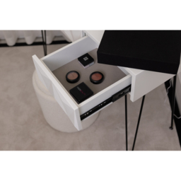 CARME Home Claudia White and Black Dressing Table - Size: 29 x 51.5 x 114cm - Wilko - thumbnail 7