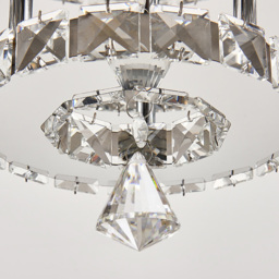 Living and Home 2 Tier Modern Crystal LED Ceiling Light - Size: 14 x 30 x 30cm - Clear - Wilko - thumbnail 6