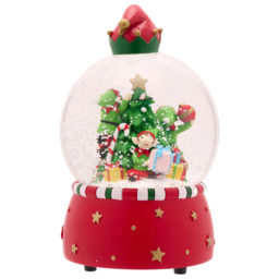 The Christmas Gift Co Elves Working Musical Snow Globe - Size: 16.5 x 9 x 9cm - Red - The Christmas Gift Co. - Wilko - thumbnail 3