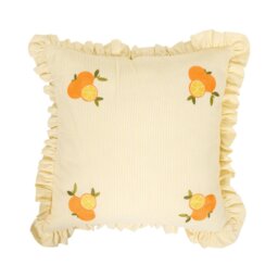 Clementine Frill Cushion Yellow - Divante - Wilko - thumbnail 1