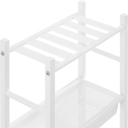 Dara 4-Tier White Trolley with Basket - Size: 4 Tier - Premier Housewares - Wilko - thumbnail 7