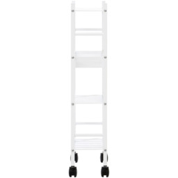 Dara 4-Tier White Trolley with Basket - Size: 4 Tier - Premier Housewares - Wilko - thumbnail 4