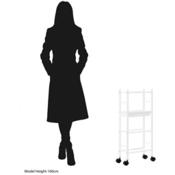 Dara 4-Tier White Trolley with Basket - Size: 4 Tier - Premier Housewares - Wilko - thumbnail 6