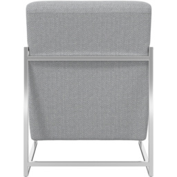 Ritz Dove Grey and Silver Accent Chair - Size: Single - LPD Home - Wilko - thumbnail 6