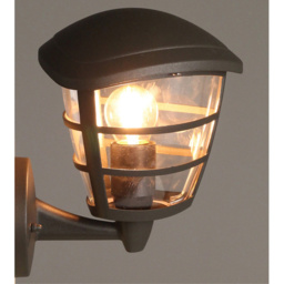 Luxform Brussels Anthracite Up Wall Light - Size: 16.5 x 16.5 x 22.4cm - Black - Wilko - thumbnail 3