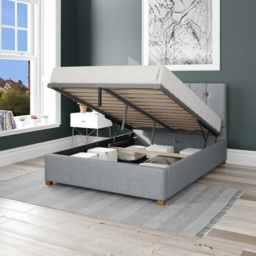 Aspire Hepburn King Size Sky Malham Weave Ottoman Bed - Blue - Aspire Beds - Wilko - thumbnail 3