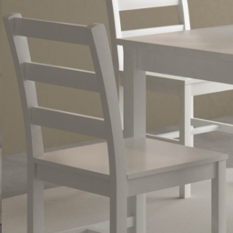 Comfy Living 4 Seater Wooden Dining Set White - Wilko - thumbnail 5