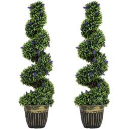 Portland Lavender Decorative Artificial Plant in Pot 115cm 2 Pack - Size: 115 x 28 x 28cm - Blue - Wilko - thumbnail 1