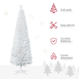 Everglow White Artificial Christmas Pine Tree 5.9ft - Size: 6ft - Wilko - thumbnail 5