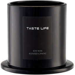 Living and Home Sky Cypress Soy Wax Scented Candle - Size: 11.5 x 9 x 9cm - Black - Wilko - thumbnail 4