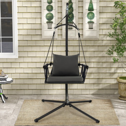 Costway Grey Hanging Swing Chair with Cushions - Size: 99.1 x 76.2 x 15.24cm - Wilko - thumbnail 4