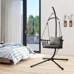 Costway Grey Hanging Swing Chair with Cushions - Size: 99.1 x 76.2 x 15.24cm - Wilko - thumbnail 5