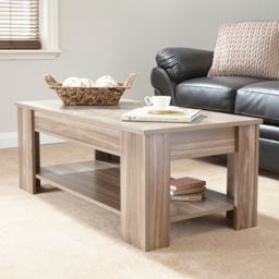GFW Walnut Lift Up Coffee Table - Size: 50 x 105 x 39cm - Brown - Wilko - thumbnail 1