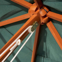 Marco Paul Green Wooden Garden Parasol 2.4m - Size: 2m - Wilko - thumbnail 4