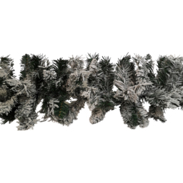 Samuel Alexander Snow Flocked Multicolour Christmas Garland 270cm - Size: 9ft - Green - Wilko - thumbnail 1