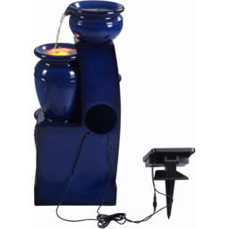 Teamson Home 4-TierLED Solar Powered Navy Cascading Bowl Fountain - Size: 73 x 28.5 x 31.5cm - Blue - Wilko - thumbnail 5