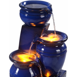 Teamson Home 4-TierLED Solar Powered Navy Cascading Bowl Fountain - Size: 73 x 28.5 x 31.5cm - Blue - Wilko - thumbnail 6