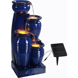 Teamson Home 4-TierLED Solar Powered Navy Cascading Bowl Fountain - Size: 73 x 28.5 x 31.5cm - Blue - Wilko - thumbnail 4