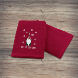 Noel Square Xmas Gonks Red Hand Towel 2 Pack - Size: 66 x 41 x 1cm - Wilko - thumbnail 6