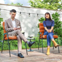 Outsunny Orange Garden Seat Cushion with Backrest and Ties 112 x 56cm 2 Pack - Size: 8 x 56 x 112cm - Wilko - thumbnail 5