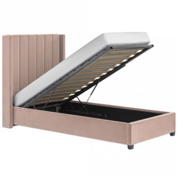 Flair Tiggy Single Pink Velvet Ottoman Bed - Wilko - thumbnail 4