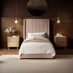 Flair Tiggy Single Pink Velvet Ottoman Bed - Wilko - thumbnail 5