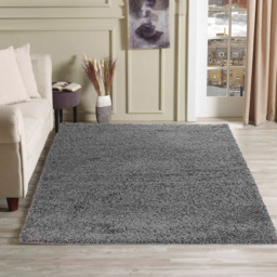 Desire Rugs Oxford Grey Plain Shaggy Rug 120 x 170cm - Wilko - thumbnail 3
