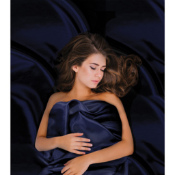 Intimates Super King Size Navy Satin Bedding Set - Blue - Wilko - thumbnail 5