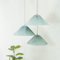 ValueLights Akira 3 Way Blue Pleated LED Ceiling Pendant Light - Size: 111 x 57 x 57cm - Wilko - thumbnail 6